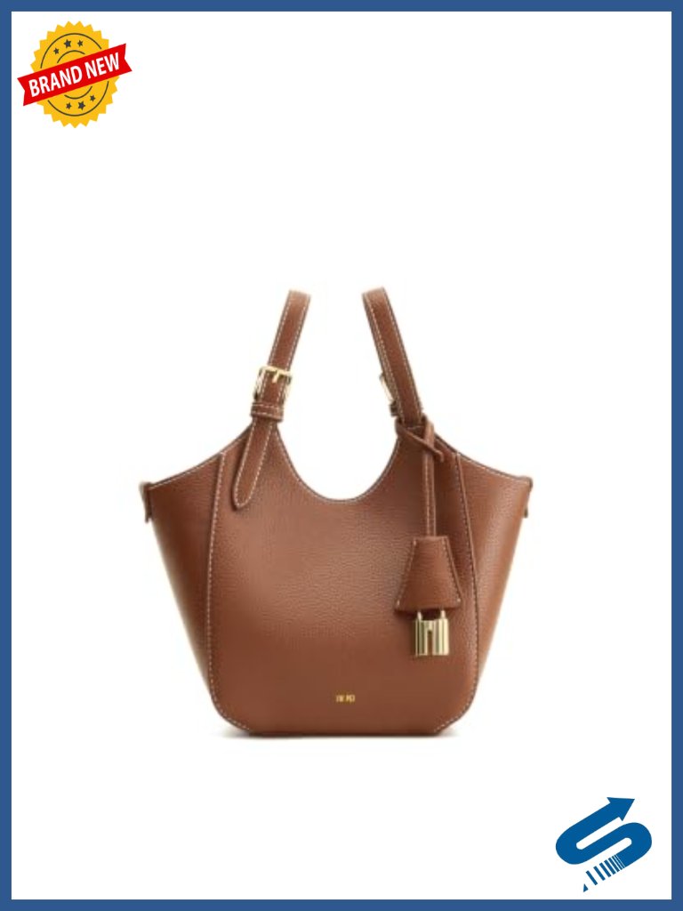 Vegan Leather Mini Tote Bag With Gold Hardware Crossbody